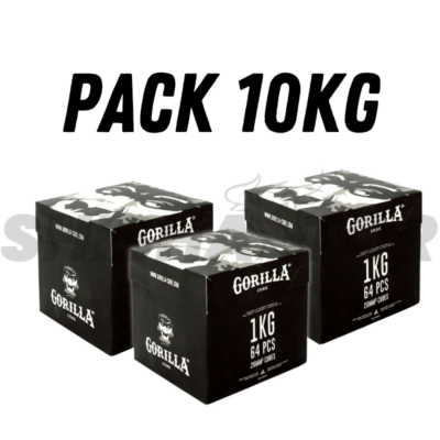 El pack 10kg carbón gorila es un pack económico perfecto para aquellas personas que consuman mucho carbón.