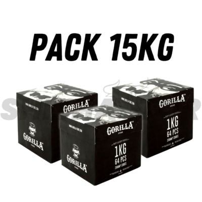 El pack 15kg carbón gorila es un pack económico perfecto para aquellas personas que consuman mucho carbón.