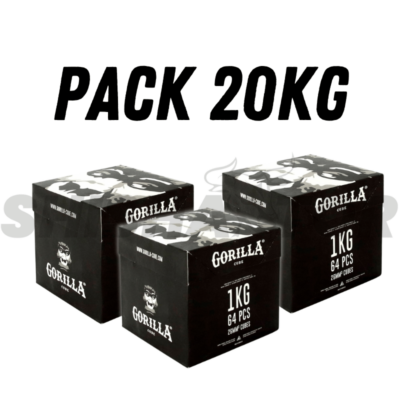 El pack 20kg carbón gorila es un pack económico perfecto para aquellas personas que consuman mucho carbón.