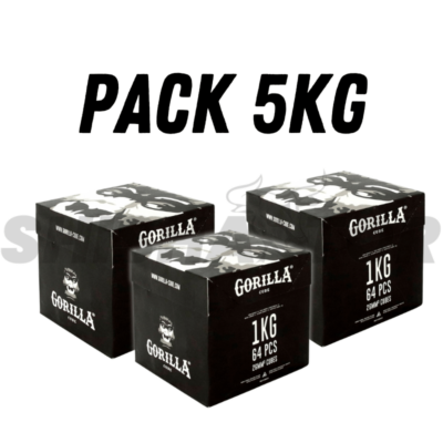 El pack 5kg carbón gorila es un pack económico perfecto para aquellas personas que consuman mucho carbón.