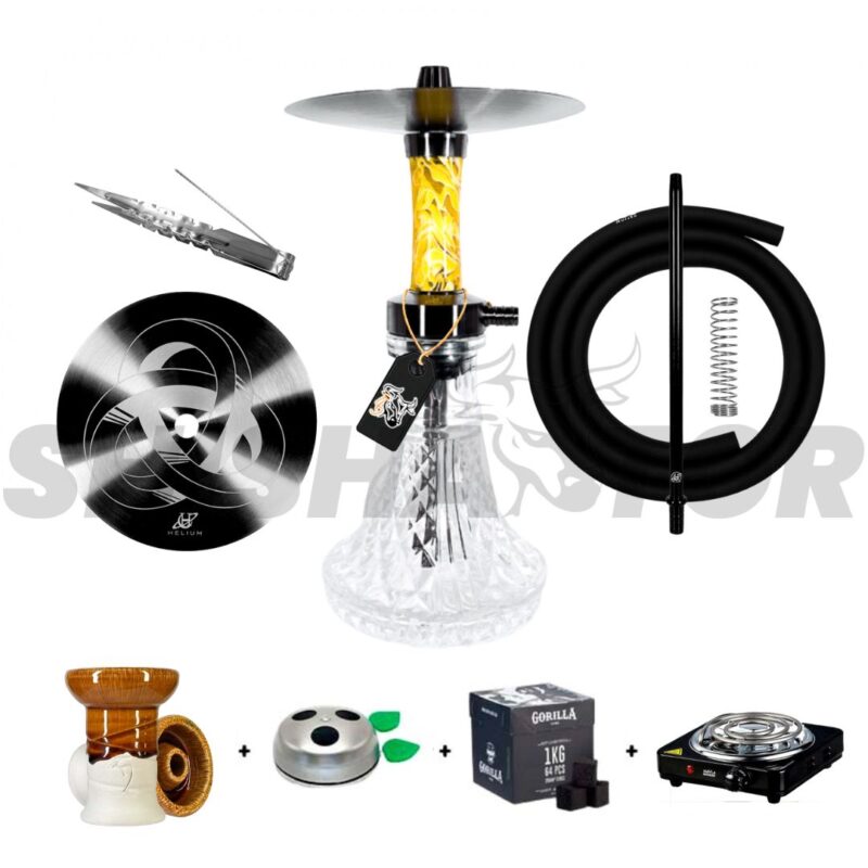 🔸El pack cachimba helium moebius black edition yellow es una opción estupenda y económica que nos ofrece una shisha calidad precio inmejorable. 🔸Con la estética mas top y super completa. 🔸Un pack estupendo si buscas una shisha preciosa y muy eficiente.