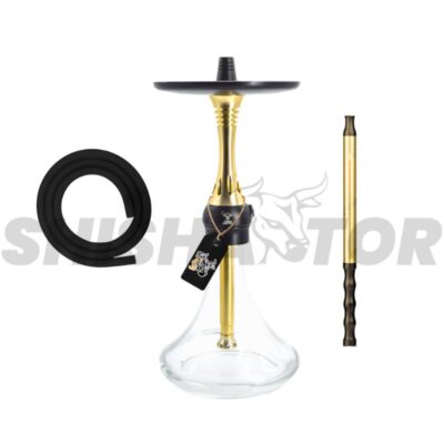 Descubre la nueva Cachimba Toro Hookah mini gold, fabricada en aluminio resistente a la corrosión, con cámara tradicional y potente sistema de purga. Incluye boquilla metálica, manguera de silicona, plato para ceniza y base de cristal. Ideal para grandes sesiones de shisha.