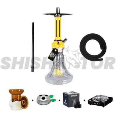 El PACK ZAR HOOKAH RASPUTIN YELLOW es una opción super económica que nos ofrece una shisha de calidad precio inmejorable. Con la estética moderna y super completa. Un pack estupendo si buscas una buena shisha y muy eficiente.