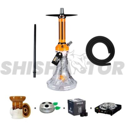 El PACK ZAR HOOKAH RASPUTIN ORANGE es una opción super económica que nos ofrece una shisha de calidad precio inmejorable. Con la estética moderna y super completa. Un pack estupendo si buscas una buena shisha y muy eficiente.