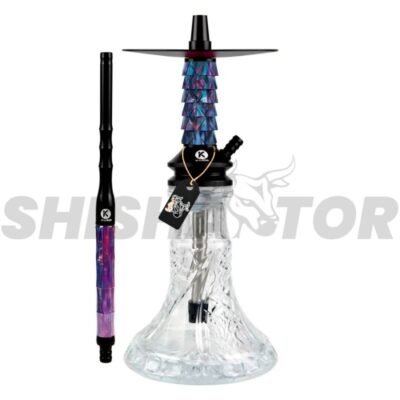 Cachimba K-Lada Radikal: Diseño exclusivo con purga en cascada y materiales de alta calidad. Disfruta de una fumada suave y silenciosa gracias a su difusor desenroscable. Conexión fácil y segura para una experiencia única de shisha.